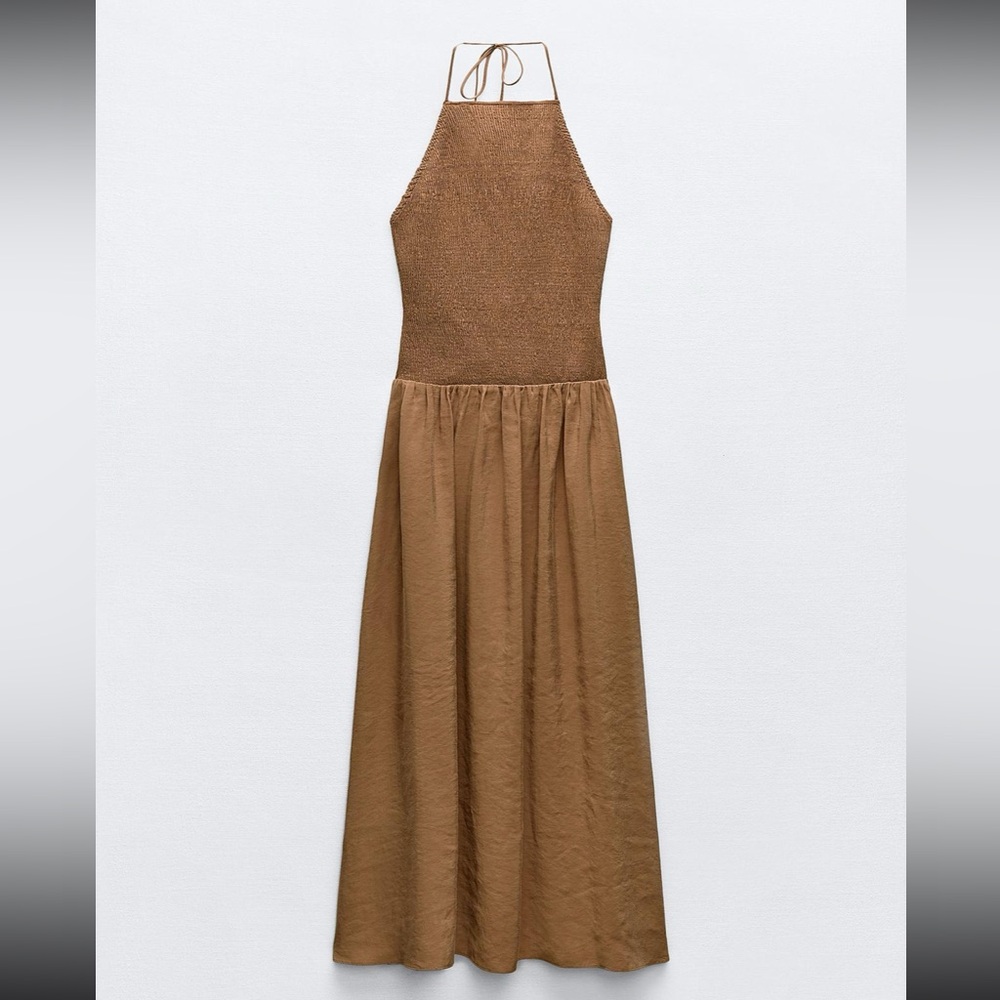 Zara Flowy Halter Dress
